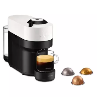 Aparat de cafea cu capsule Krups Nespresso XN920110 Vertuo Pop, 1500 W, Wi-Fi. Bluetooth, 4 dimensiuni de cafea, alb - Despachetat
