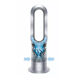 Ventilator Dyson Hot Cool AM09, ventilator de podea, 2000 W, afișaj, fără ventilator, telecomandă, alb și gri