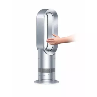 Ventilator Dyson Hot Cool AM09, ventilator de podea, 2000 W, afișaj, fără ventilator, telecomandă, alb și gri