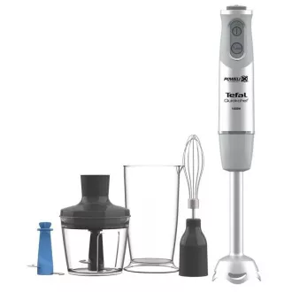Blender de imersie cu băț Tefal HB65KD38 QuickChef, 1000 W, 20 de viteze, 4 lamele, bol de amestecare, bol de tocat