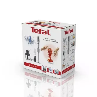Blender de imersie cu băț Tefal HB65KD38 QuickChef, 1000 W, 20 de viteze, 4 lamele, bol de amestecare, bol de tocat