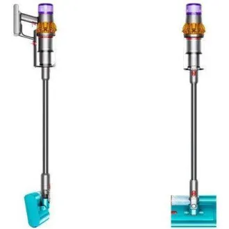 Aspirator fără fir Dyson V15s Detect Submarine Detect Submarine, cu băț, ștergere umedă, afișaj LCD, filtrare în mai multe trepte