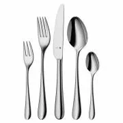 Set de tacâmuri WMF Merit, 30 de bucăți, lingură, furculiță, cuțit, lingură, furculiță pentru desert, oțel inoxidabil