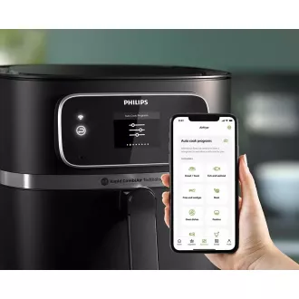 Philips 7000 Series Airfryer Combi Combi XXL Connected HD9880/90 aparat de prăjit cu aer cald, 2200 W, Wi-Fi, programe automate Philips 7000 Series Airfryer Combi Combi XXL Connected HD9880/90 aparat de prăjit cu aer cald, 2200 W, Wi-Fi, programe automate
