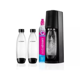 Filtru de sifon SodaStream Terra Black, mecanic, sticla SodaStream Fuse 2x 1l, butelie de CO2, negru Filtru de sifon SodaStream Terra Black, mecanic, sticla SodaStream Fuse 2x 1l, butelie de CO2, negru