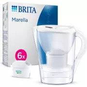 Brita Marella alb rece + 6 ceainic cu filtru Maxtra Pro All-In-1, 2,4 l, indicator de schimbare a filtrului, 6x cartușe filtrante