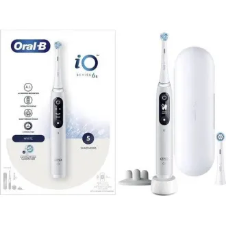 Periuță de dinți electrică Oral-B iO Series 6s, temporizator, senzor de presiune, 5 programe, aplicare Oral-B, alb