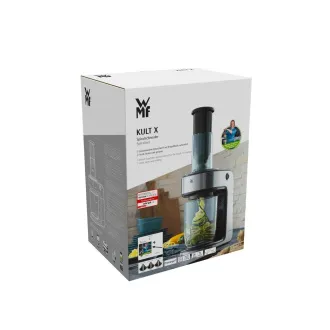 Spiralizator WMF Kult X, 80 W, recipient 1,25 l, accesorii de tăiere, blocare pentru copii