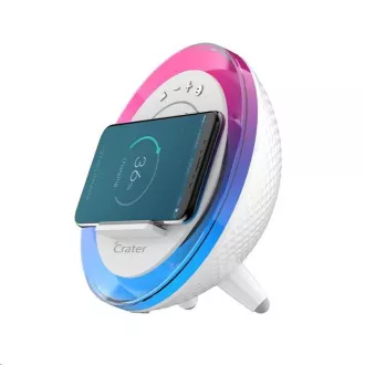 Lampa de noapte Orava cu lumina RGB, incarcator smartphone si difuzor