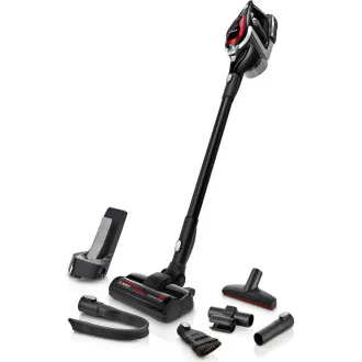 Aspirator vertical Bosch Unlimited Series cu 8 bile, fără fir, 63 dB, fără sac, negru