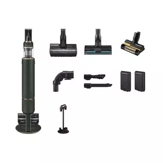 Aspirator complet extra stick Samsung Bespoke Jet Plus, 580 W, 0,5 L, afișaj LCD, stație de încărcare, verde