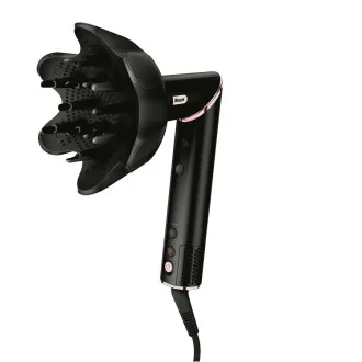 Aparat de coafat Shark HD424EU FlexStyle, 1400 W, 3 viteze, 3 temperaturi, design elegant, negru