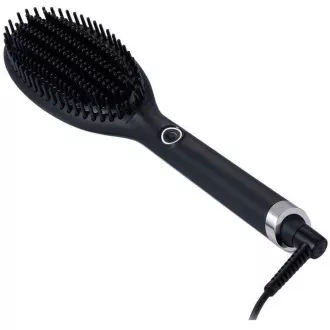 Perie cu aer cald GHD Glide, tehnologie ionică, set cadou, colecția Iced Luxe, neagră