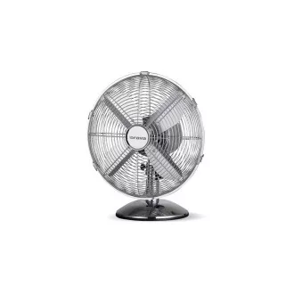 Ventilator oscilant de masă Orava SF-100 X, 3 niveluri de viteză, oscilație la dreapta și la stânga, argintiu