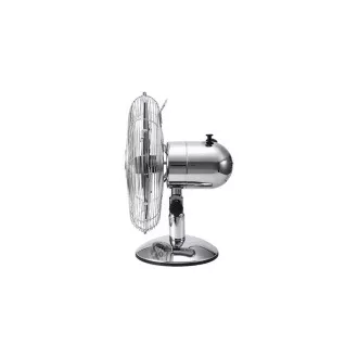 Ventilator oscilant de masă Orava SF-100 X, 3 niveluri de viteză, oscilație la dreapta și la stânga, argintiu