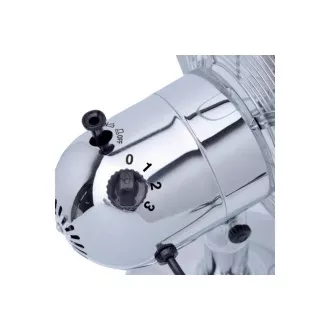 Ventilator oscilant de masă Orava SF-100 X, 3 niveluri de viteză, oscilație la dreapta și la stânga, argintiu