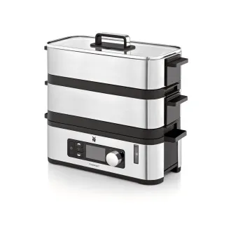 Aparat de gătit cu abur WMF KITCHENminis, 900 W, pregătește mai multe feluri de mâncare simultan