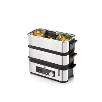 Aparat de gătit cu abur WMF KITCHENminis, 900 W, pregătește mai multe feluri de mâncare simultan
