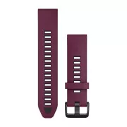 Curele de ceas QuickFit® 20, silicon Merlot/Graphit