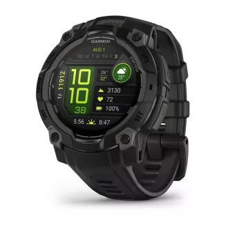 Garmin Instinct 3 – 45 mm, AMOLED, Negru cu curea neagră