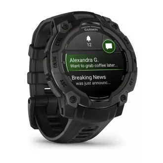 Garmin Instinct 3 – 45 mm, AMOLED, Negru cu curea neagră
