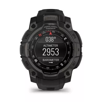 Garmin Instinct 3 – 45 mm, AMOLED, Negru cu curea neagră