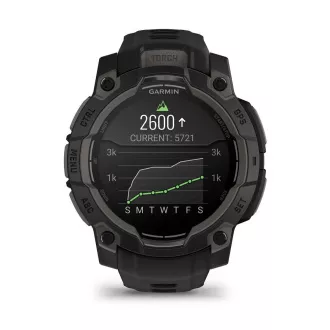 Garmin Instinct 3 – 45 mm, AMOLED, Negru cu curea neagră