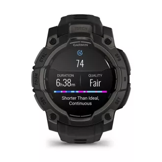 Garmin Instinct 3 – 45 mm, AMOLED, Negru cu curea neagră