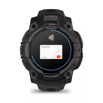 Garmin Instinct 3 – 45 mm, AMOLED, Negru cu curea neagră