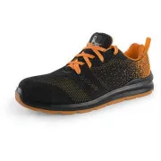 Pantofi mici CXS TEXLINE CRES S1, cu otel, negru-portocaliu, marimea 44
