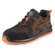 Pantofi mici CXS TEXLINE CRES S1, cu otel, negru-portocaliu, marimea 45