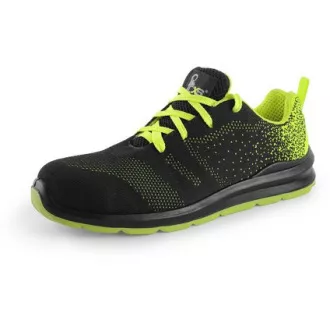 Pantofi joasa CXS TEXLINE RAB S1, cu otel, negru-verde, marimea 35