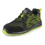 Pantofi joasa CXS TEXLINE RAB S1, cu otel, negru-verde, marimea 36