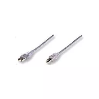 Cablu MANHATTAN USB 2.0 AB conectare 3m (argintiu)