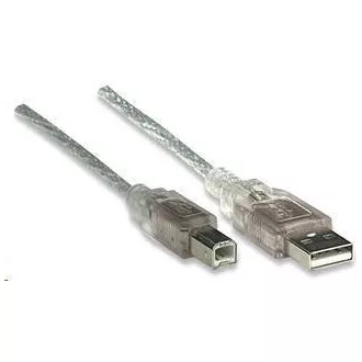 Cablu MANHATTAN USB 2.0 AB conectare 3m (argintiu)