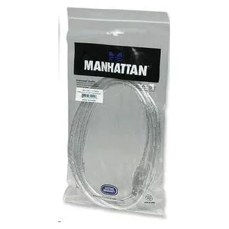 Cablu MANHATTAN USB 2.0 AB conectare 3m (argintiu)