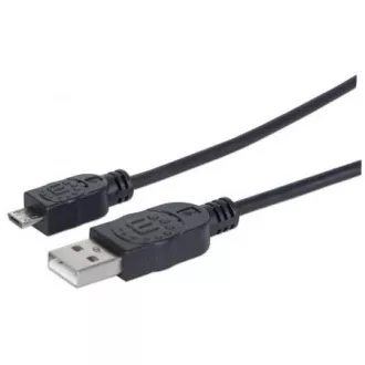 MANHATTAN Cablu de conectare USB 2.0 A Tată / Micro-B Tată, 1,8 m, negru MANHATTAN Cablu de conectare USB 2.0 A Tată / Micro-B Tată, 1,8 m, negru