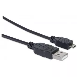 MANHATTAN Cablu de conectare USB 2.0 A Tată / Micro-B Tată, 1,8 m, negru MANHATTAN Cablu de conectare USB 2.0 A Tată / Micro-B Tată, 1,8 m, negru