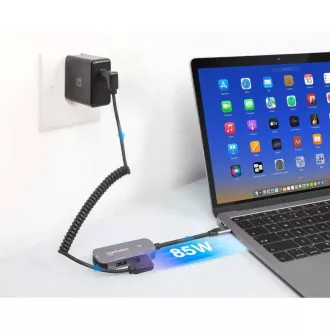 Stație de andocare MANHATTAN USB-C 3 în 1, 1xHDMI, 1xUSB-C, 1xUSB, gri