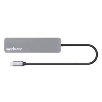 Stație de andocare MANHATTAN USB-C 7 în 1, 1xHDMI, 2xUSB-C, 2xUSB, cititor de carduri SD, gri Stație de andocare MANHATTAN USB-C 7 în 1, 1xHDMI, 2xUSB-C, 2xUSB, cititor de carduri SD, gri