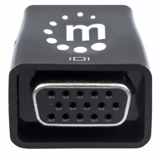 Adaptor Manhattan HDMI la VGA, Micro Convertor, HDMI Masculă la VGA Mamă, Audio, Negru