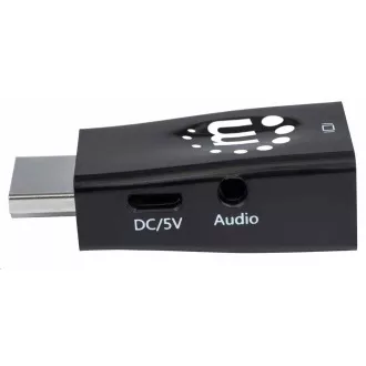 Adaptor Manhattan HDMI la VGA, Micro Convertor, HDMI Masculă la VGA Mamă, Audio, Negru