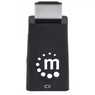 Adaptor Manhattan HDMI la VGA, Micro Convertor, HDMI Masculă la VGA Mamă, Audio, Negru