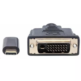 Cablu Manhattan USB-C la DVI, 2m, negru