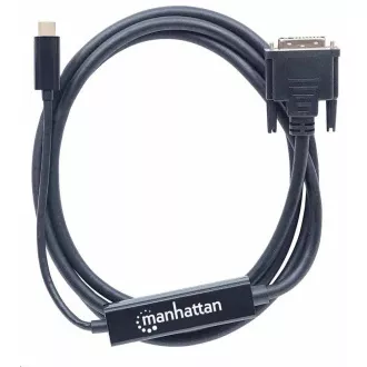 Cablu Manhattan USB-C la DVI, 2m, negru
