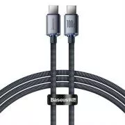 Baseus Crystal Shine Series USB-C / USB-C 100W 1, 2m cablu de încărcare / date, negru