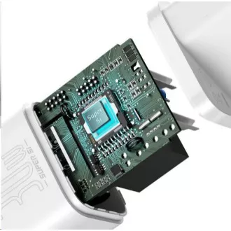 Baseus Super Si adaptor de încărcare rapidă IC 30W alb