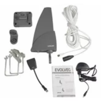 EVOLVEO Shark, antenă activă de exterior DAB+/DVB-T2, filtru LTE, 4G, 5G
