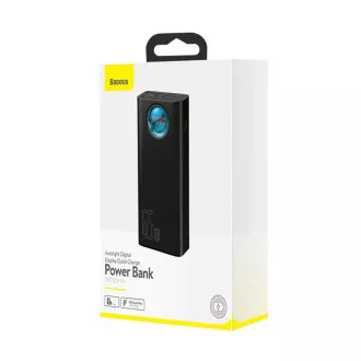 Baseus Amblight powerbank cu afișaj digital QC 30000mAh Overseas Edition   cablu Type-C/Type-C 100W 1m, negru