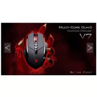 Mouse de gaming A4tech BLOODY V7, până la 3200 DPI, tehnologie V-Track, memorie de 160 KB, USB, CORE 3, plăcuțe metalice